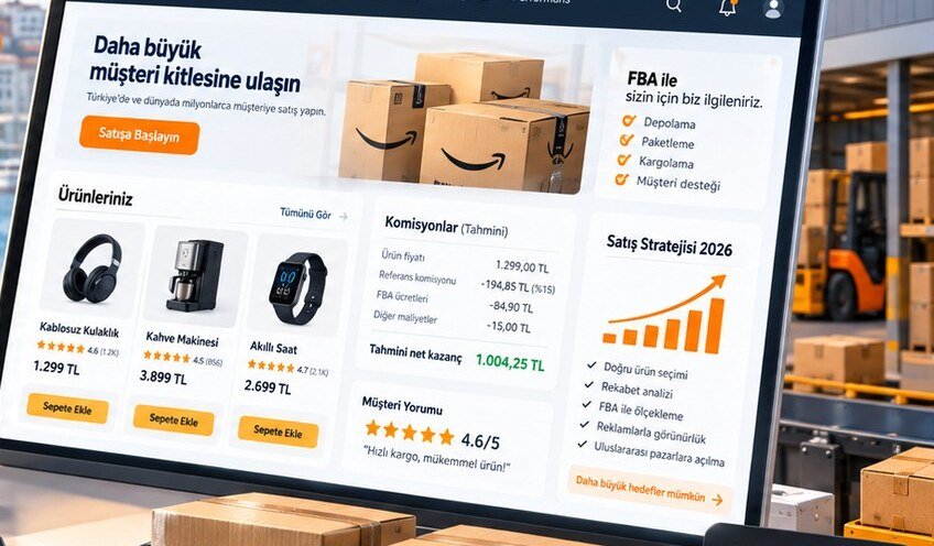 Amazon Türkiye Satış Rehberi: FBA, Komisyonlar ve Strateji [2026]