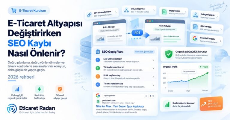 E-Ticaret Altyapısı Değiştirirken SEO Kaybı Nasıl Önlenir? [2026 Rehberi]