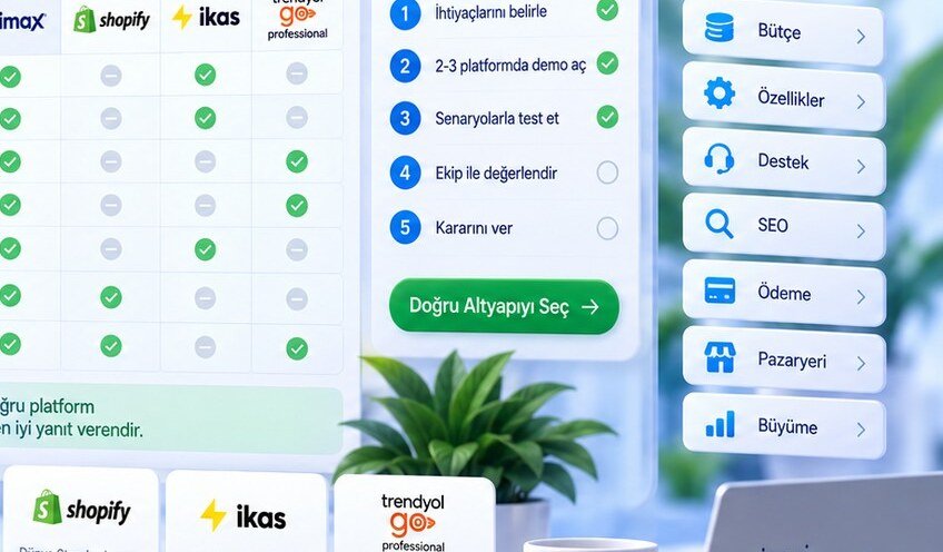 E-Ticaret Altyapısı Nasıl Seçilir? Karar Matrisi ve Demo Planı
