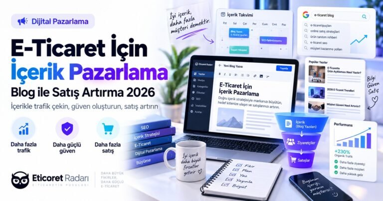 E-Ticaret İçin İçerik Pazarlama 2026: Blog ile Satış