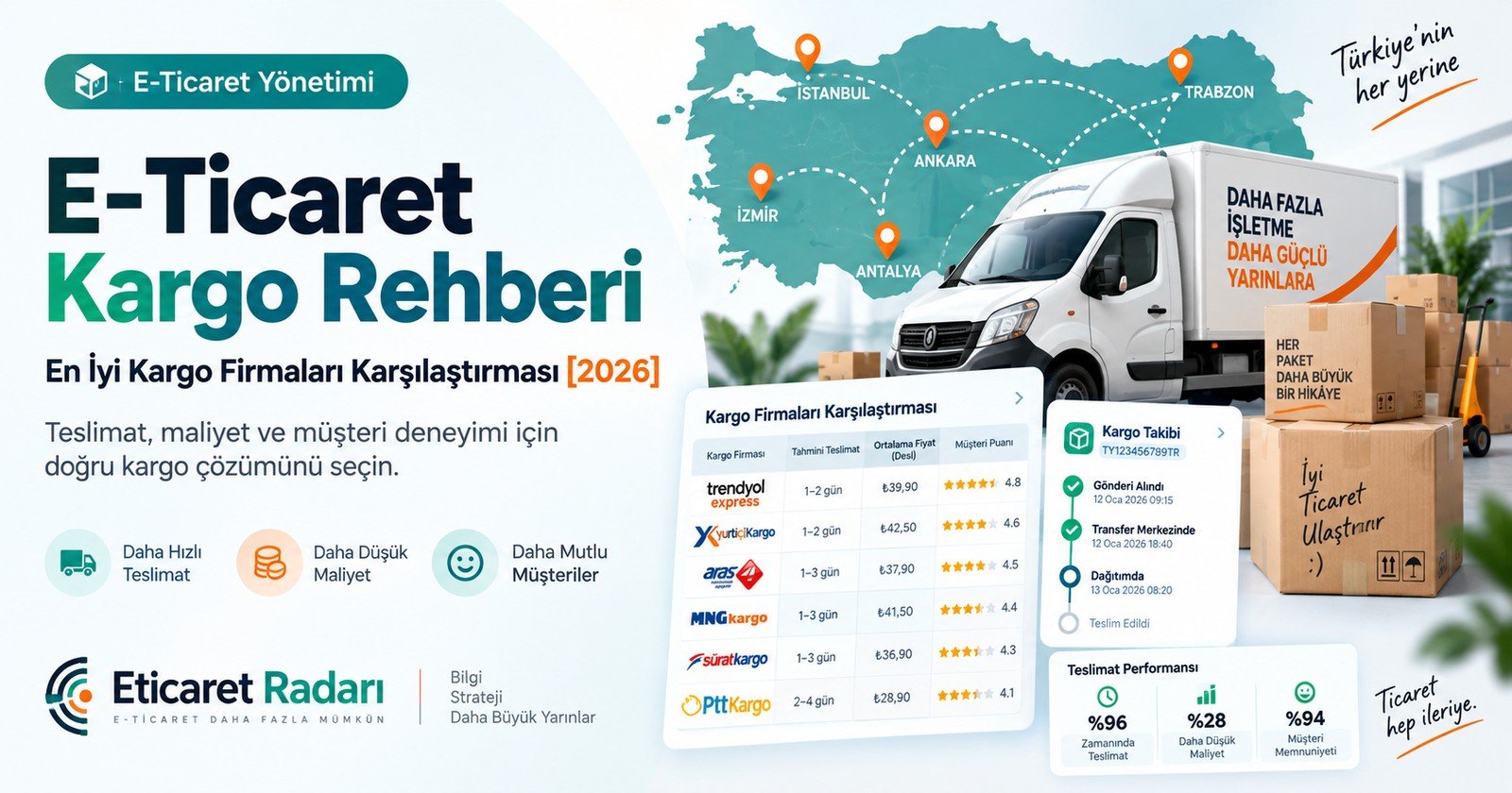 E-Ticaret Kargo Rehberi: En İyi Kargo Firmaları Karşılaştırması [2026]