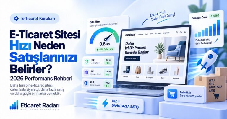 E-Ticaret Sitesi Hızı Neden Satışlarınızı Belirler? — 2026 Performans Rehberi