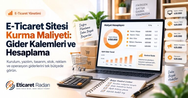 E-Ticaret Sitesi Kurma Maliyeti: Gider Kalemleri ve Hesaplama