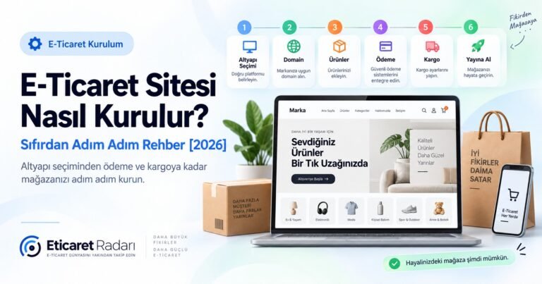 E-Ticaret Sitesi Nasıl Kurulur? Sıfırdan Adım Adım Rehber [2026]