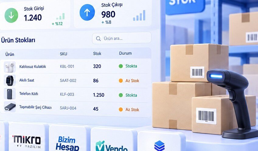 E-Ticaret Stok Yönetimi 2026: Logo, Mikro, Bizim Hesap, Vendo ve OnePile Karşılaştırması