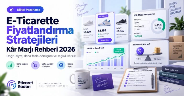 E-Ticarette Fiyatlandırma Stratejileri: Kâr Marjı Rehberi [2026]