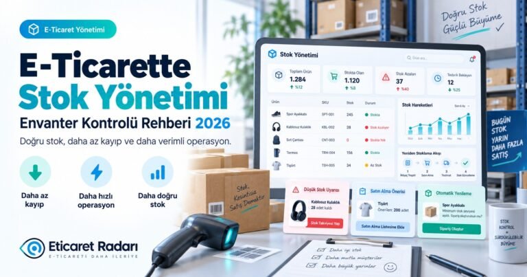 E-Ticarette Stok Yönetimi Rehberi: Envanter Kontrolü [2026]