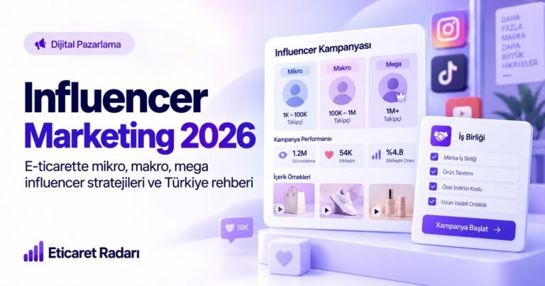 Influencer Marketing 2026: E-Ticaret İçin Türkiye Rehberi