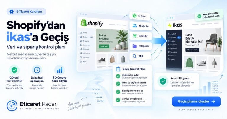 Shopify’dan ikas’a Geçiş: Veri ve Sipariş Kontrol Planı