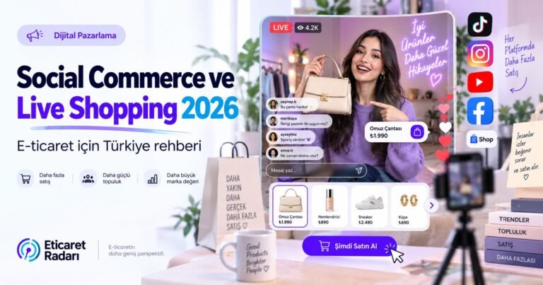 E-Ticaret için Social Commerce ve Live Shopping 2026: Türkiye Rehberi