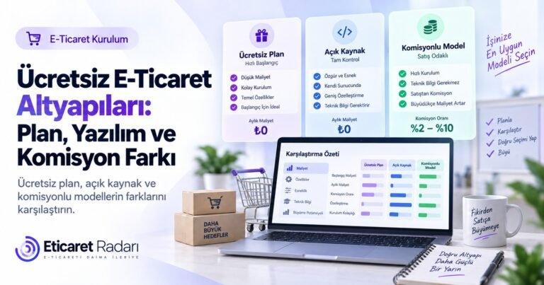 Ücretsiz E-Ticaret Altyapıları: Plan, Yazılım ve Komisyon Farkı
