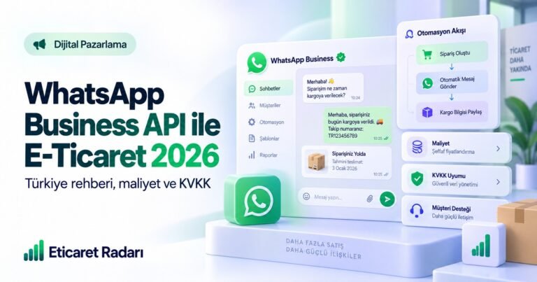 WhatsApp Business API ile E-Ticaret 2026: Maliyet ve KVKK