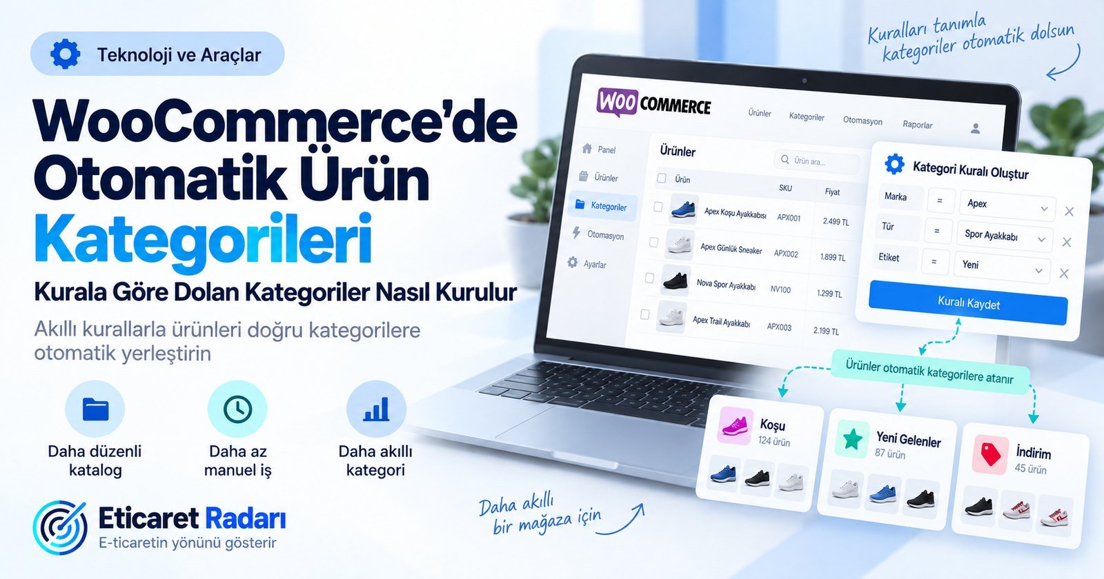 WooCommerce’de Otomatik Ürün Kategorileri: Kurala Göre Dolan Kategoriler Nasıl Kurulur