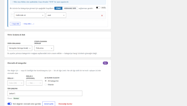 WooCommerce’de Otomatik Ürün Kategorileri: Kurala Göre Dolan Kategoriler Nasıl Kurulur