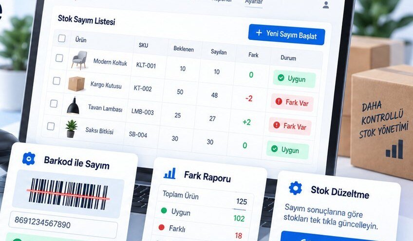 WooCommerce’de Stok Sayımı Nasıl Yapılır? Barkodla Sayım, Fark Raporu ve Tek Tıkla Düzeltme