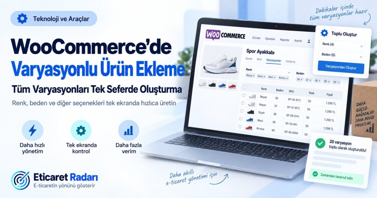 WooCommerce’de Varyasyonlu Ürün Ekleme: Tek Seferde Oluşturma