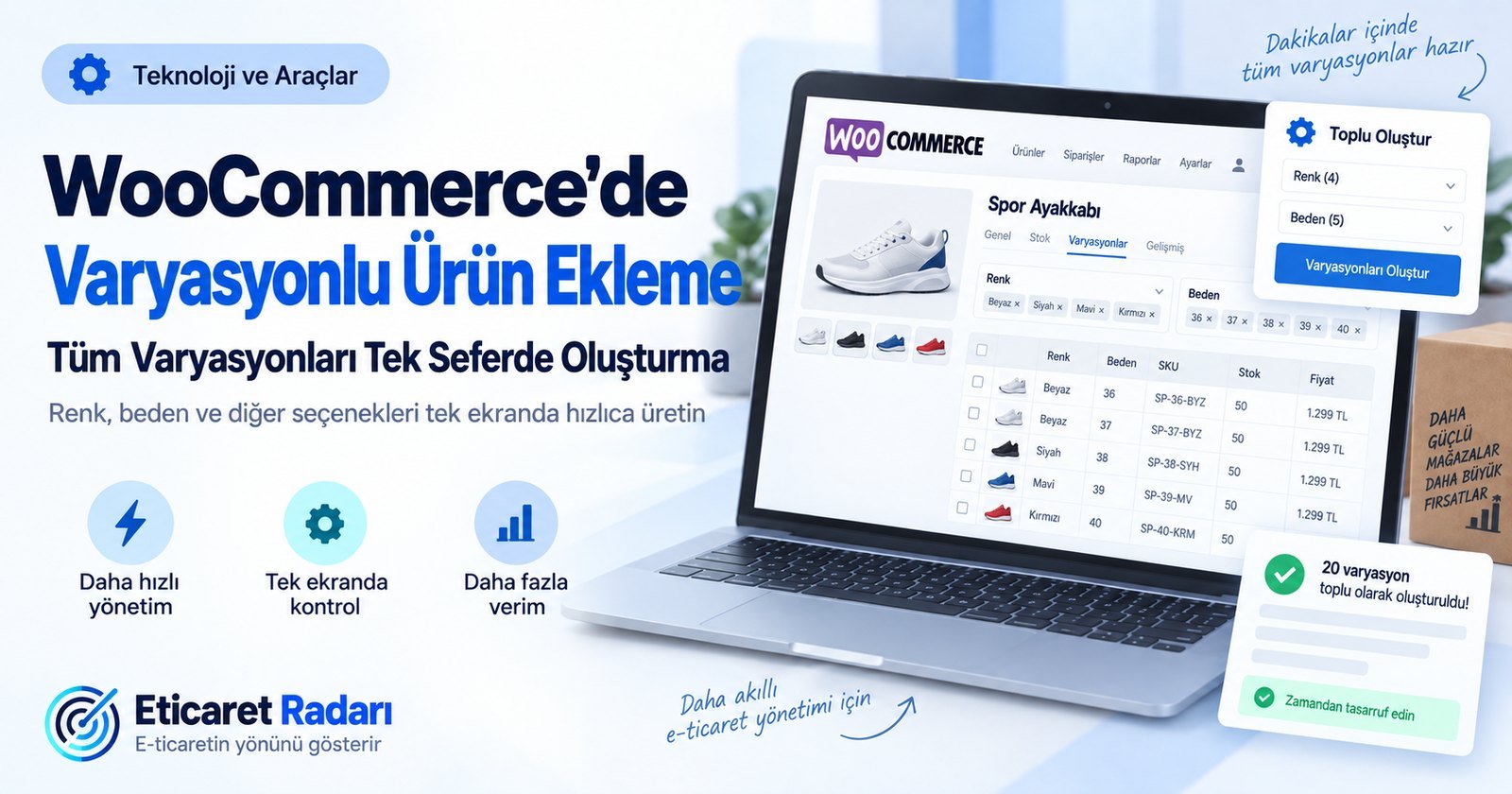 WooCommerce’de Varyasyonlu Ürün Ekleme: Tüm Varyasyonları Tek Seferde Oluşturma